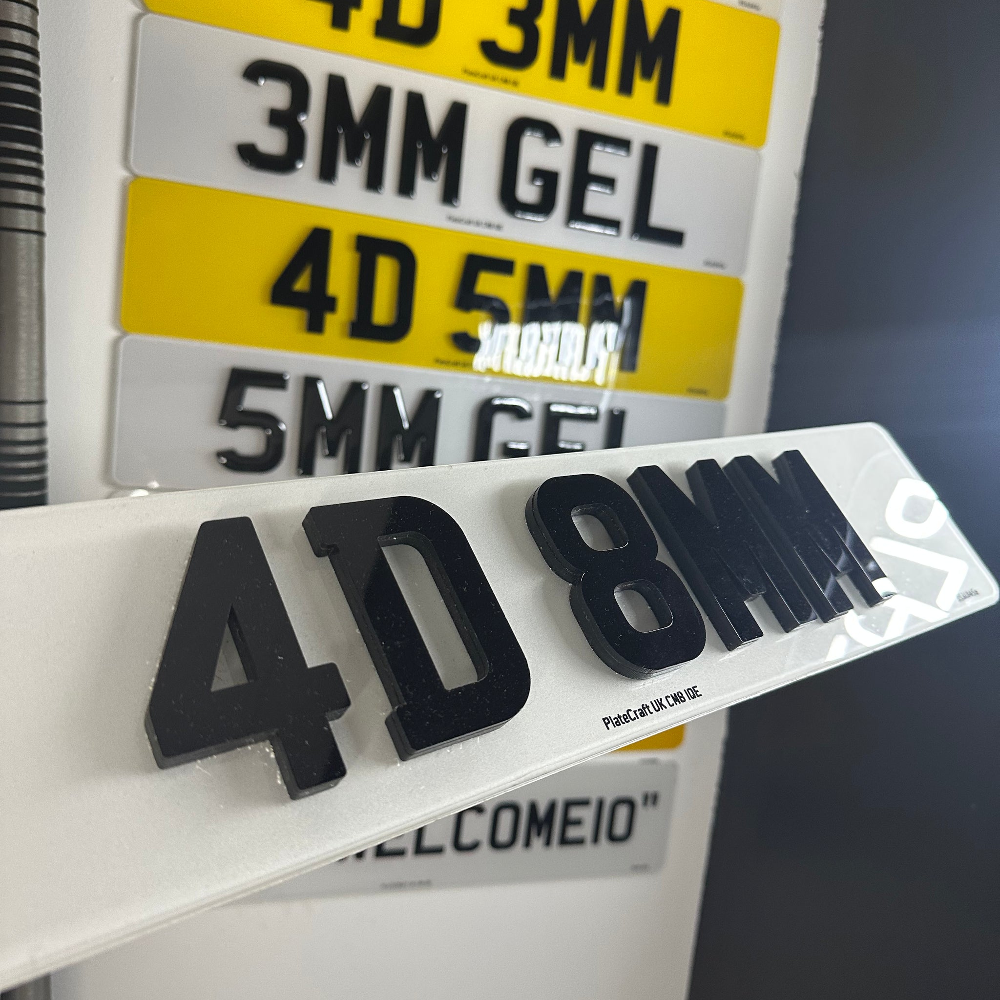 4D 8mm number plates 