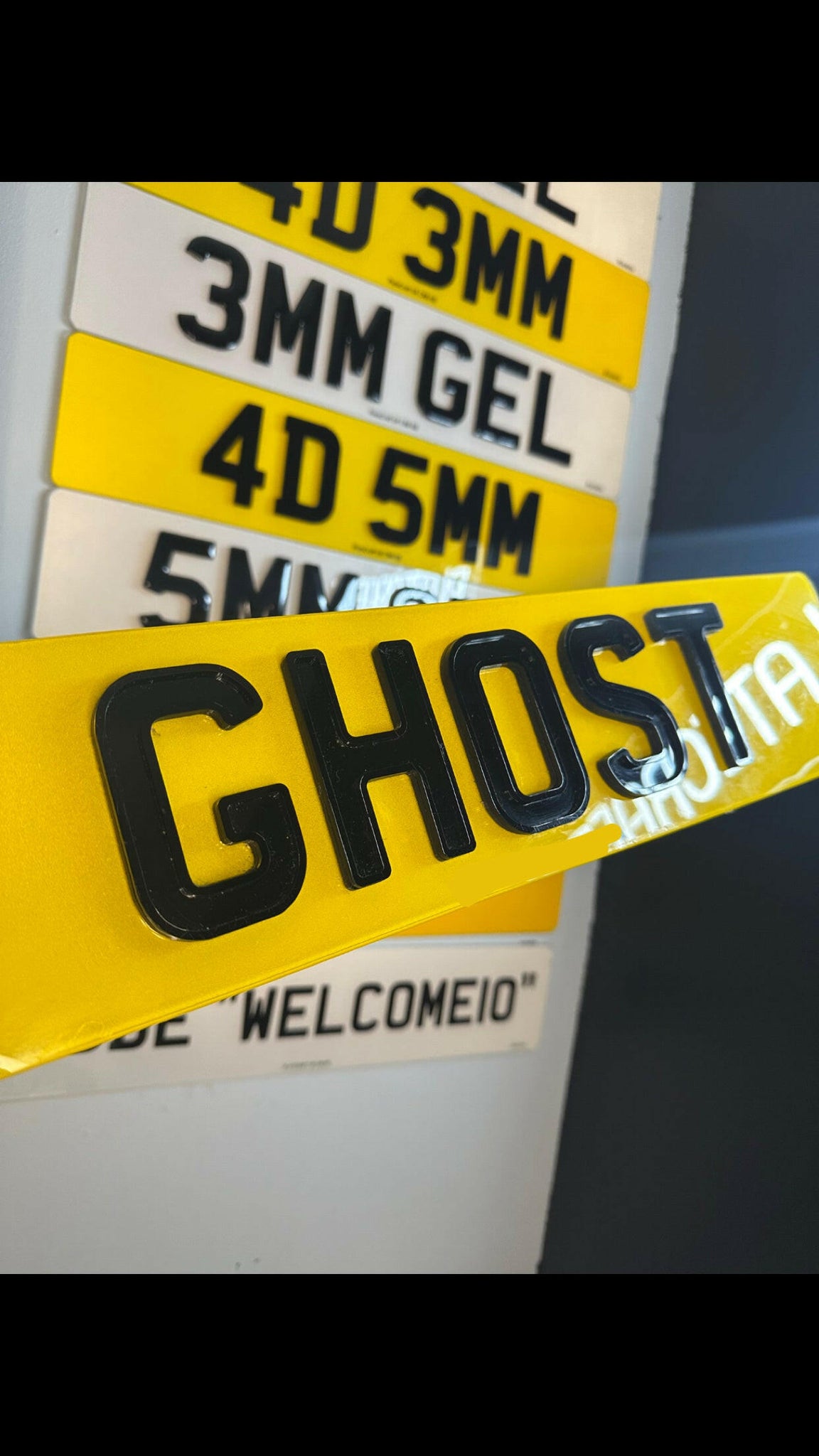 4D ghost number plates 