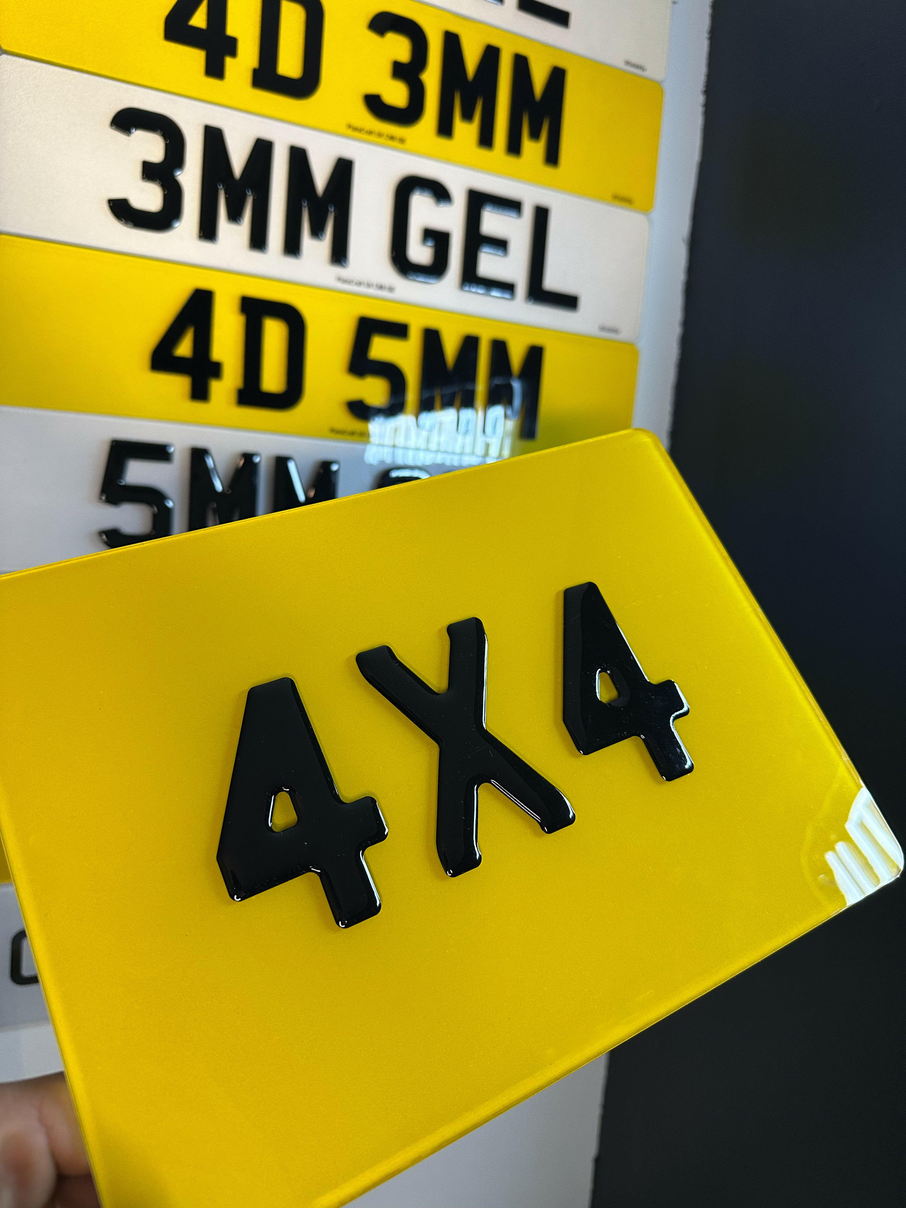 4x4 square number plates 