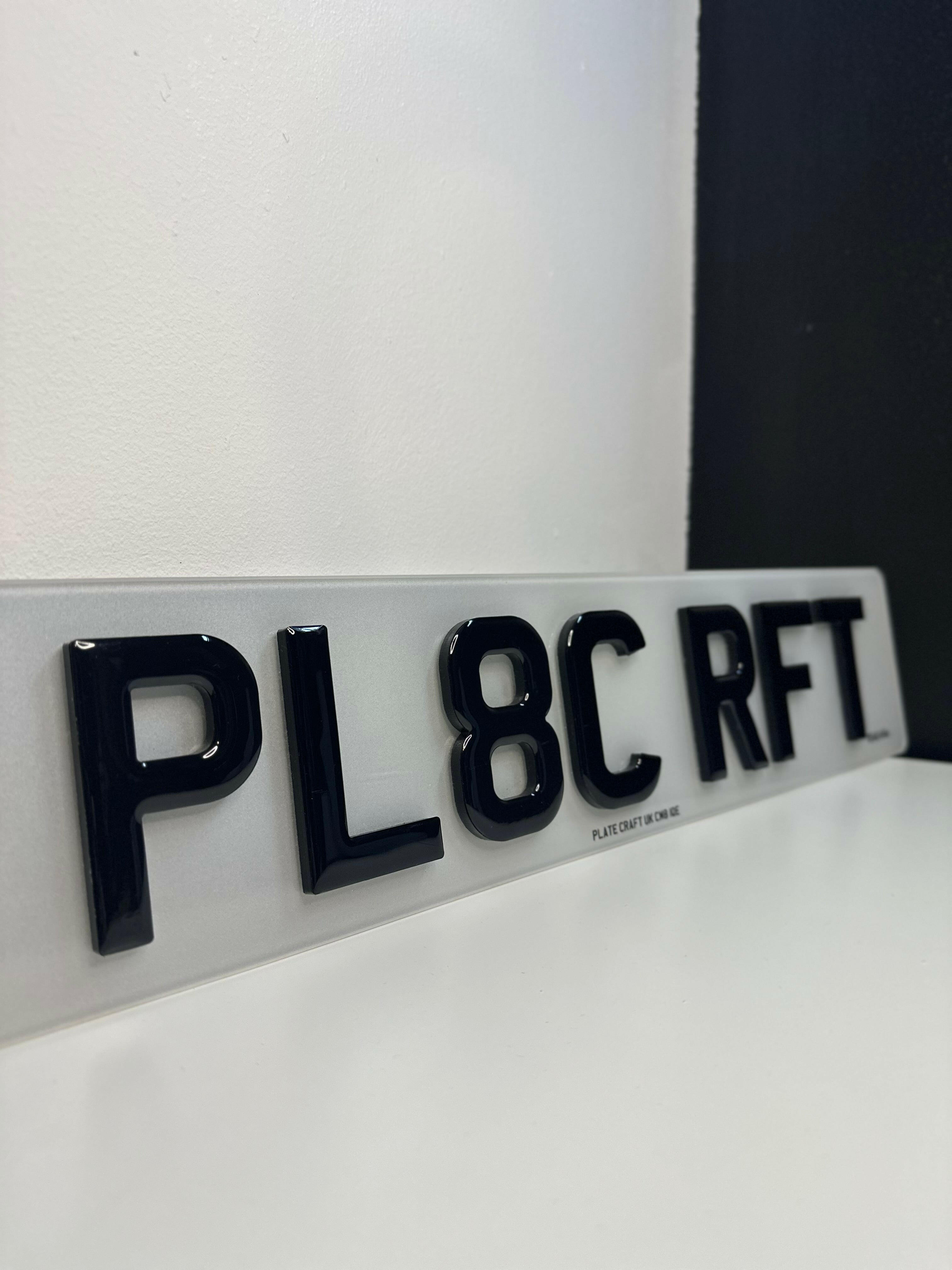 4D 5MM Gel Number plates