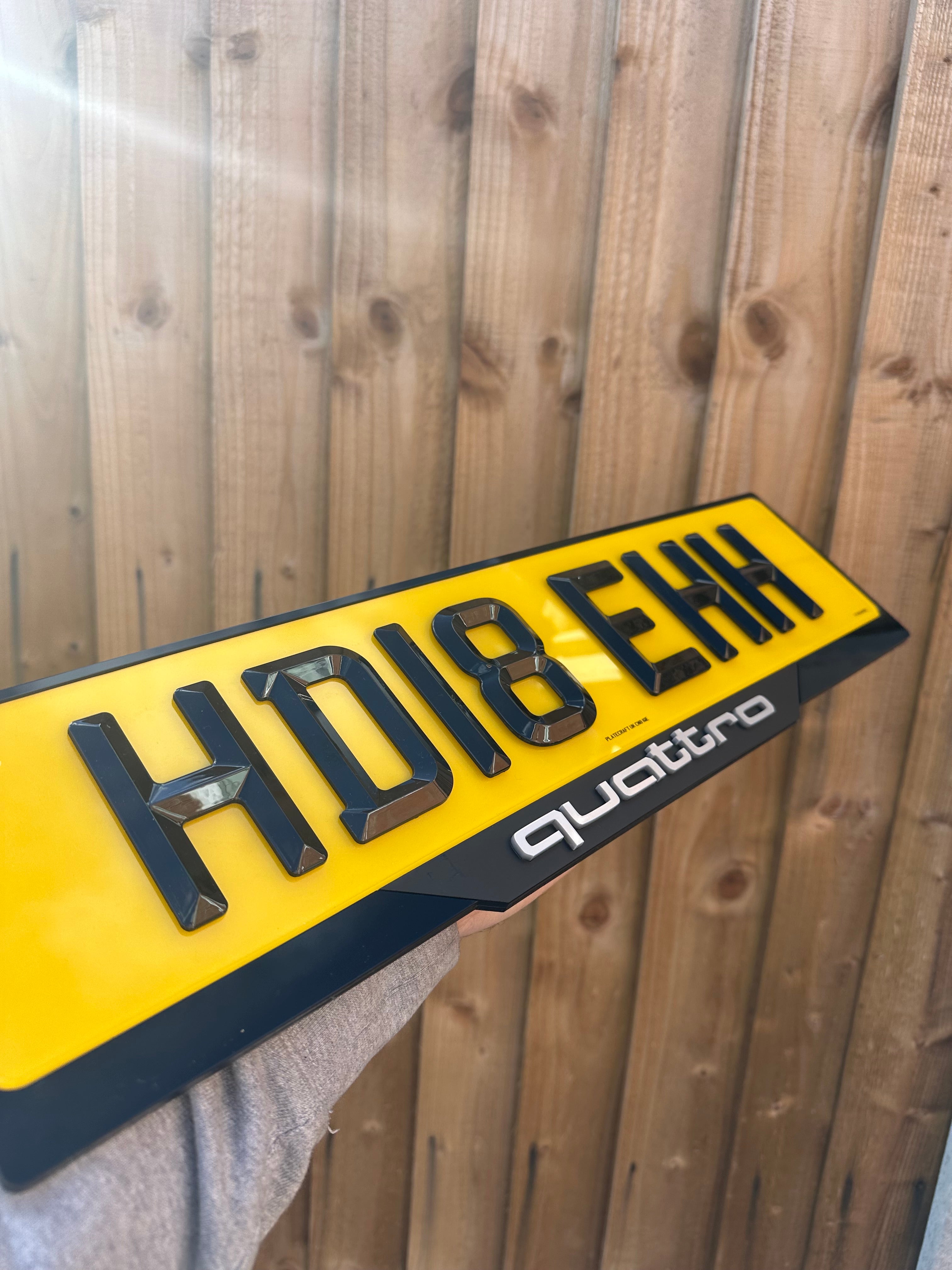 Ultimate Custom Number Plate + Luxury Holder Set