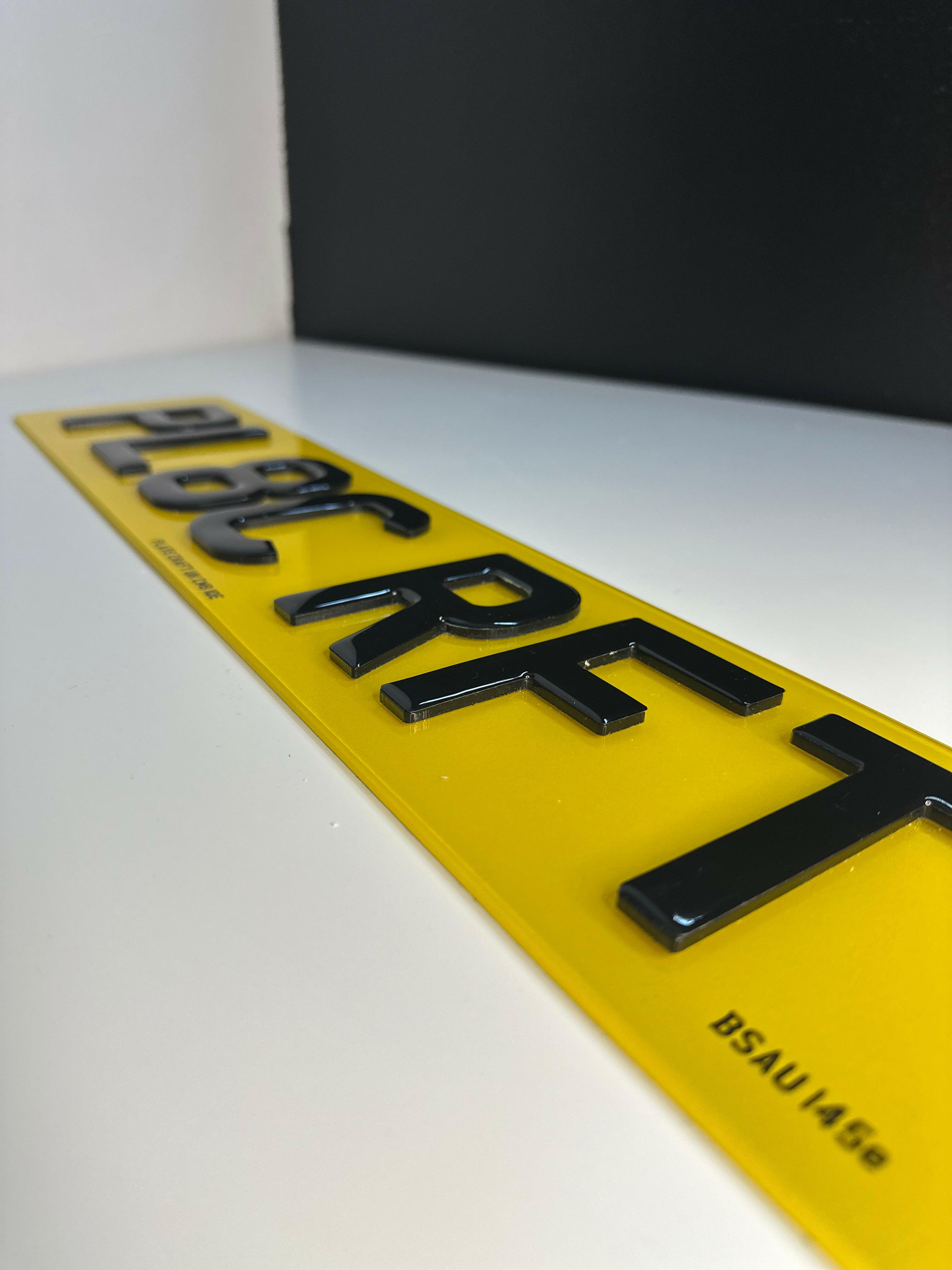 4D 3MM Gel Number plates