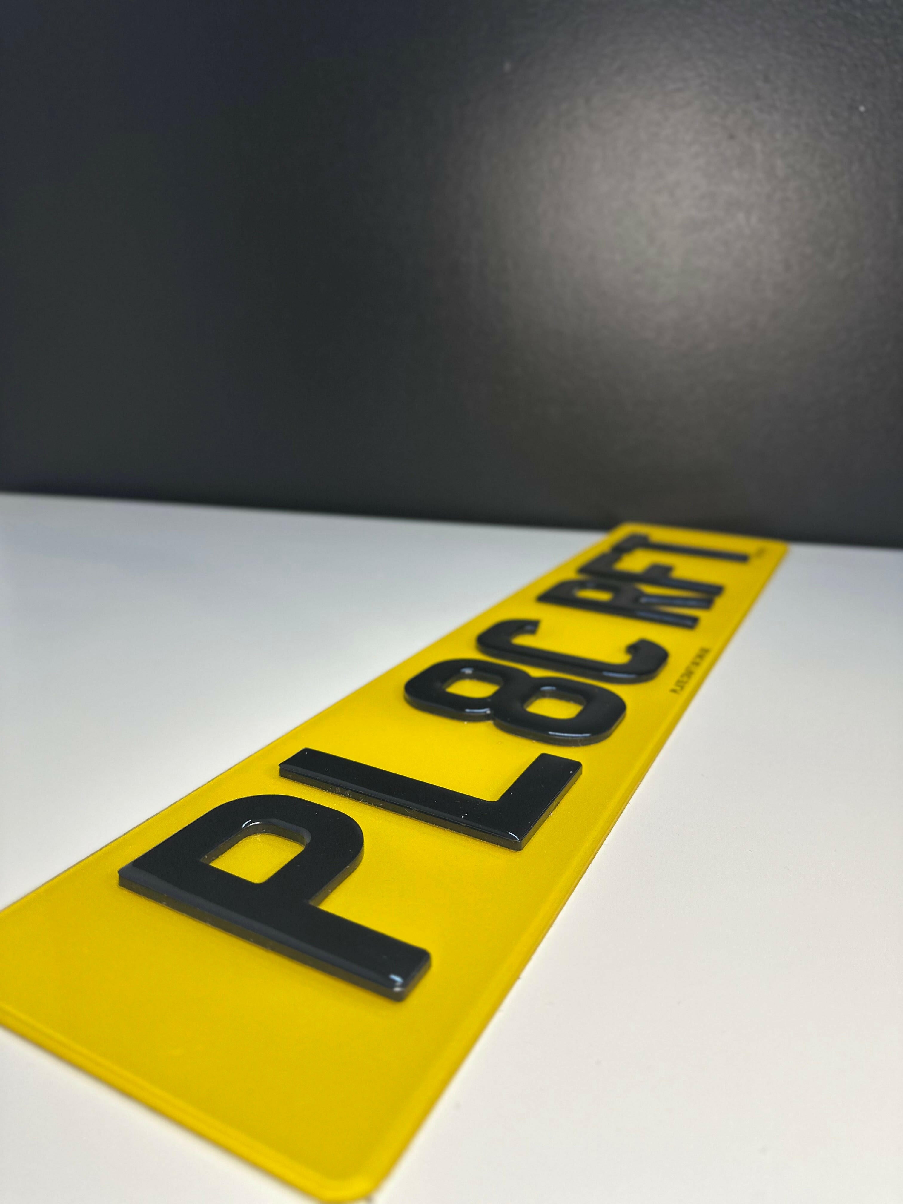 4D 3MM Gel Number plates