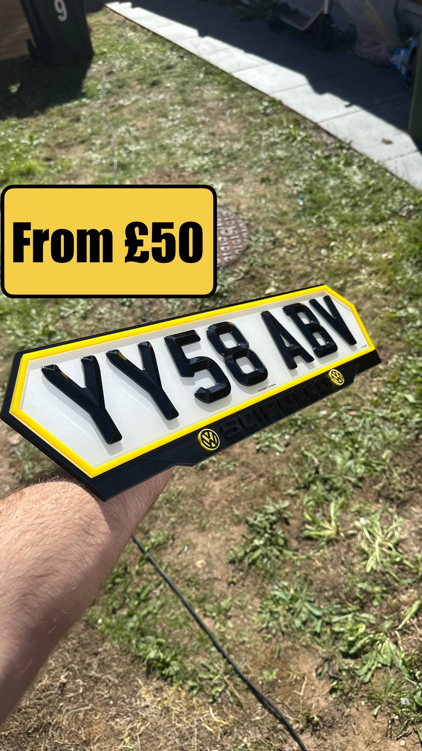 Plate holder + number plates bundle