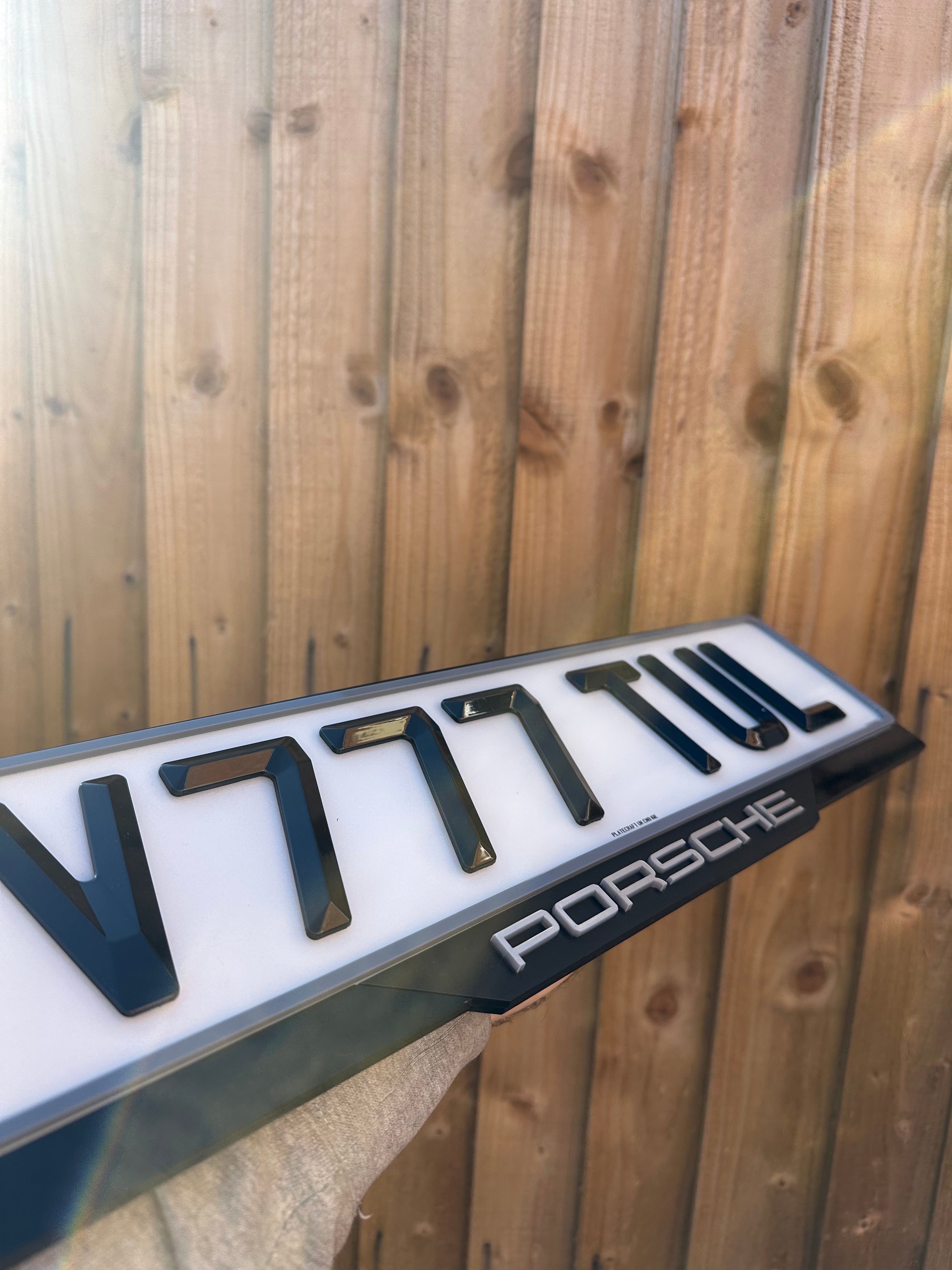 Ultimate Custom Number Plate + Luxury Holder Set