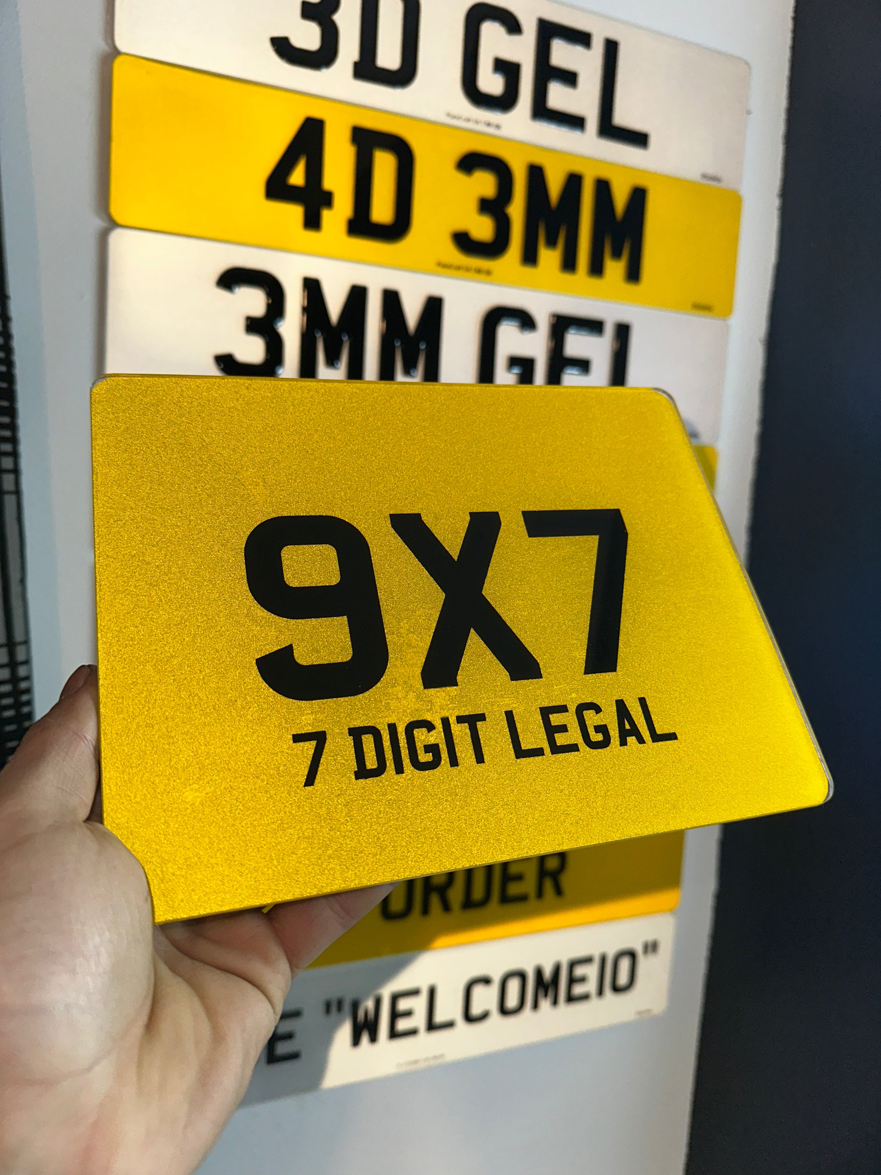 9x7 bike plate
