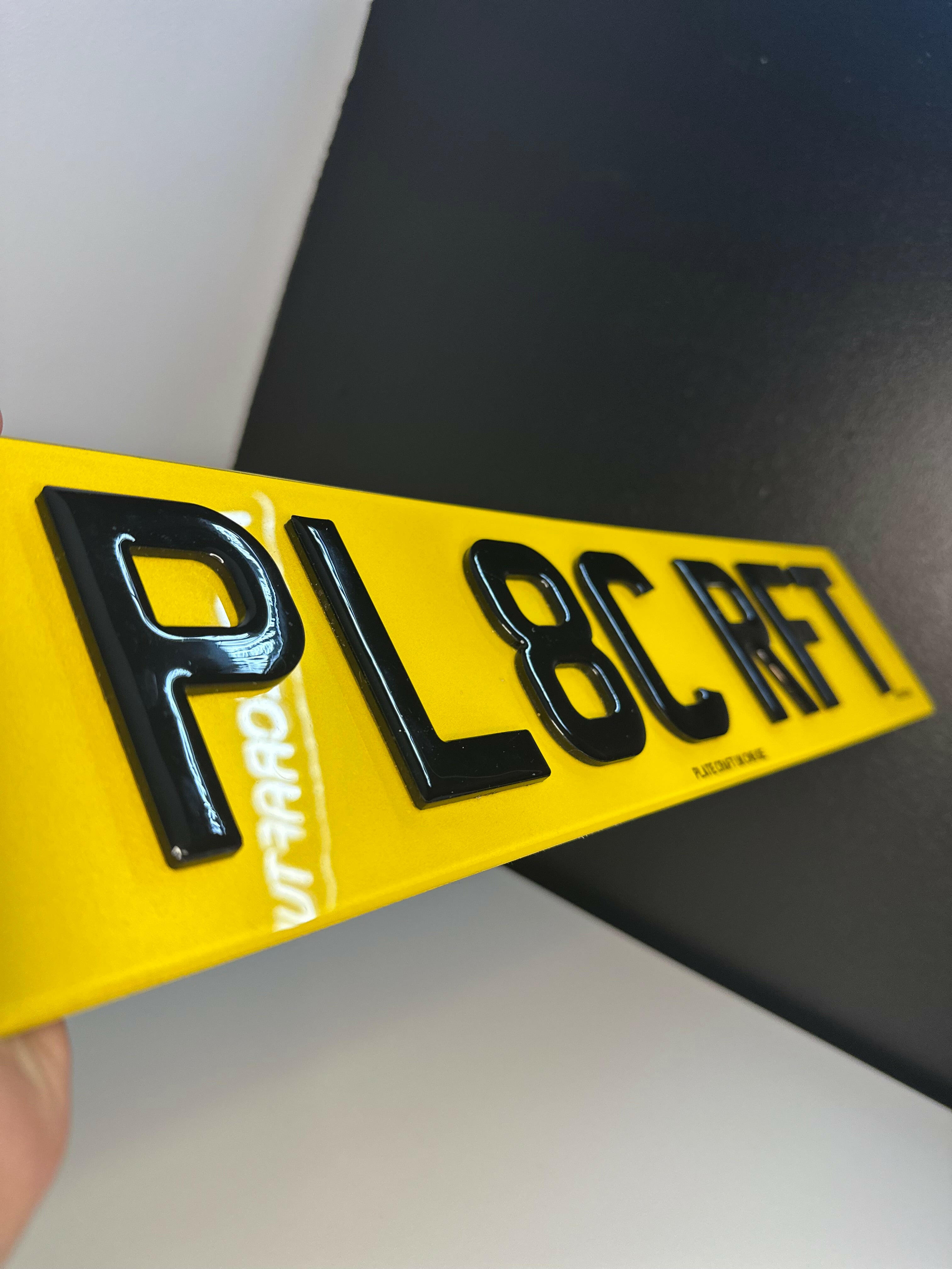 4D 3MM Gel Number plates