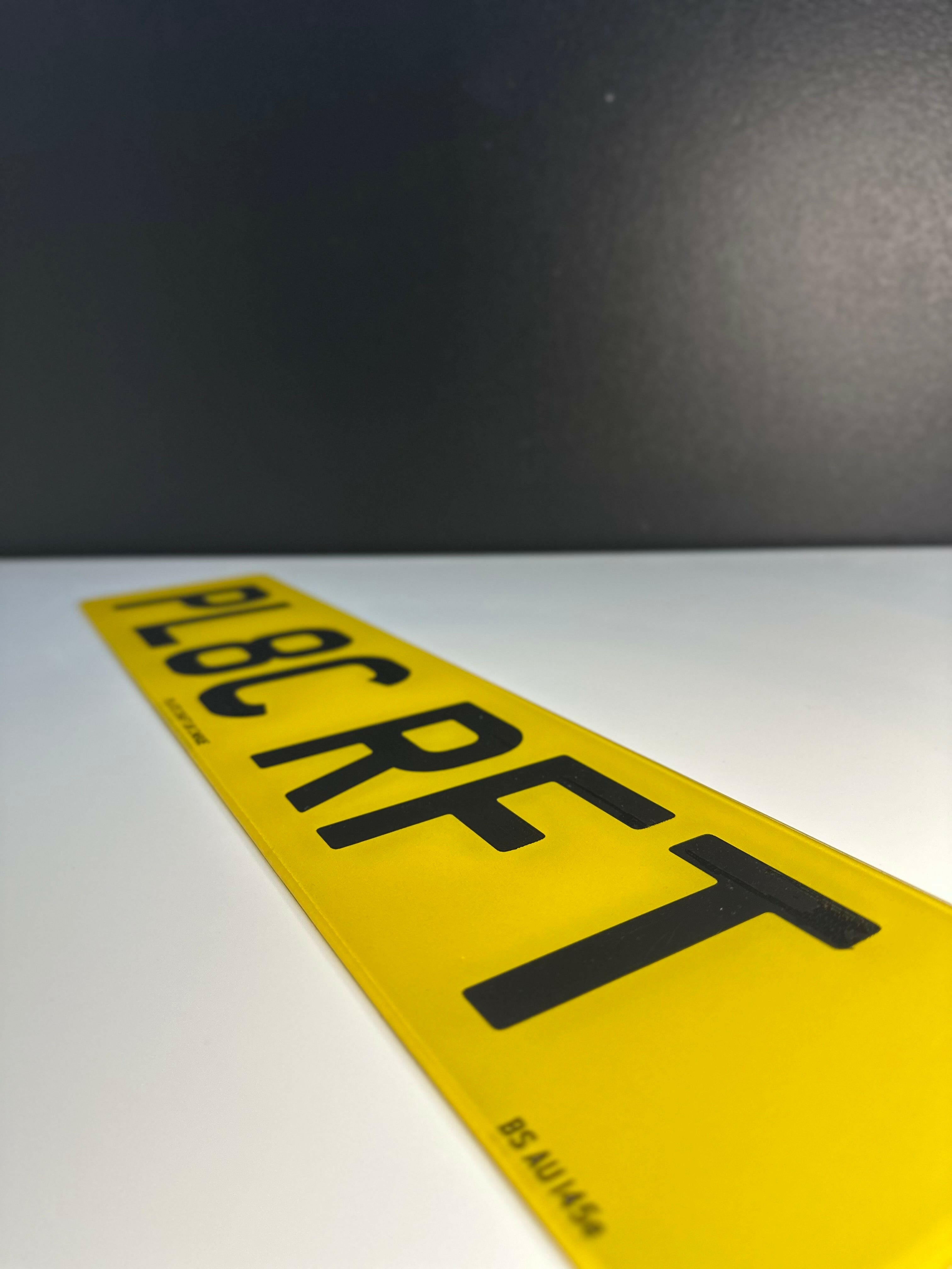 Printed Number plates