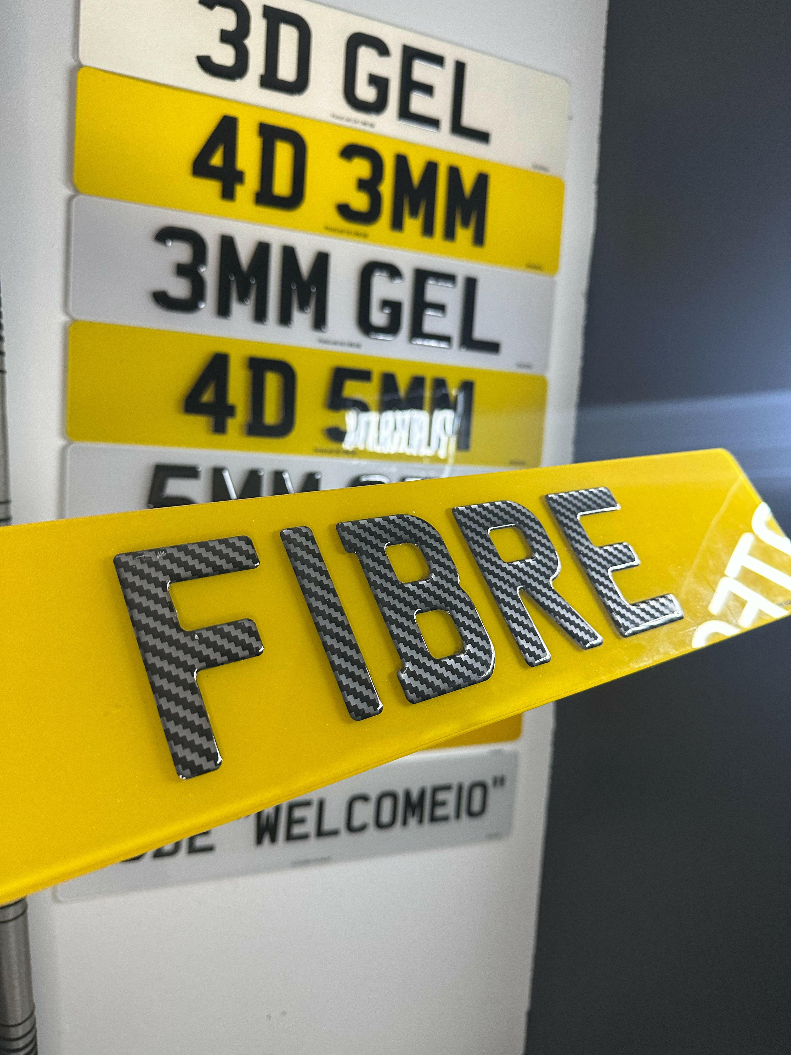 Carbon fibre number plates 