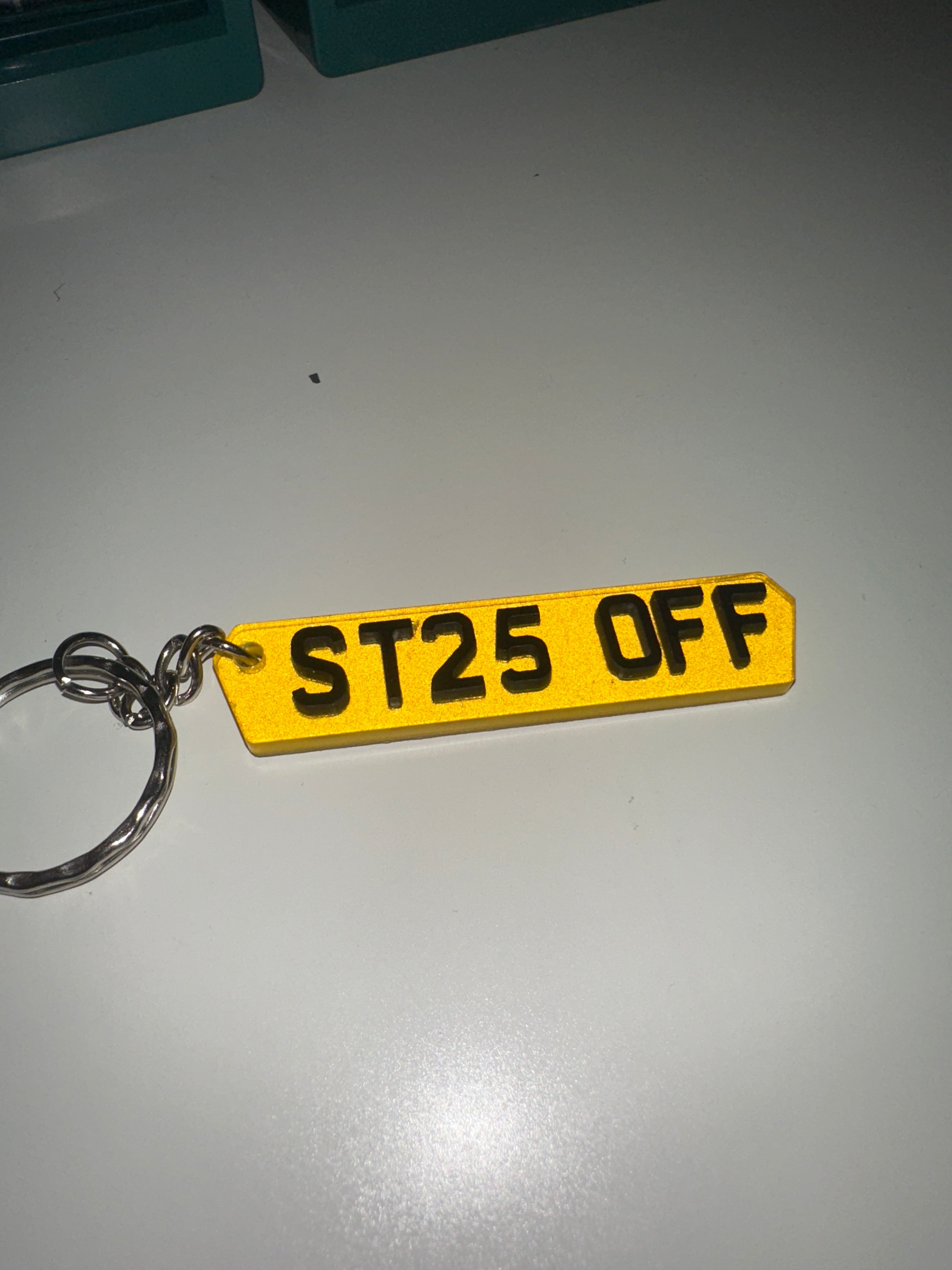 Number plate keyrings