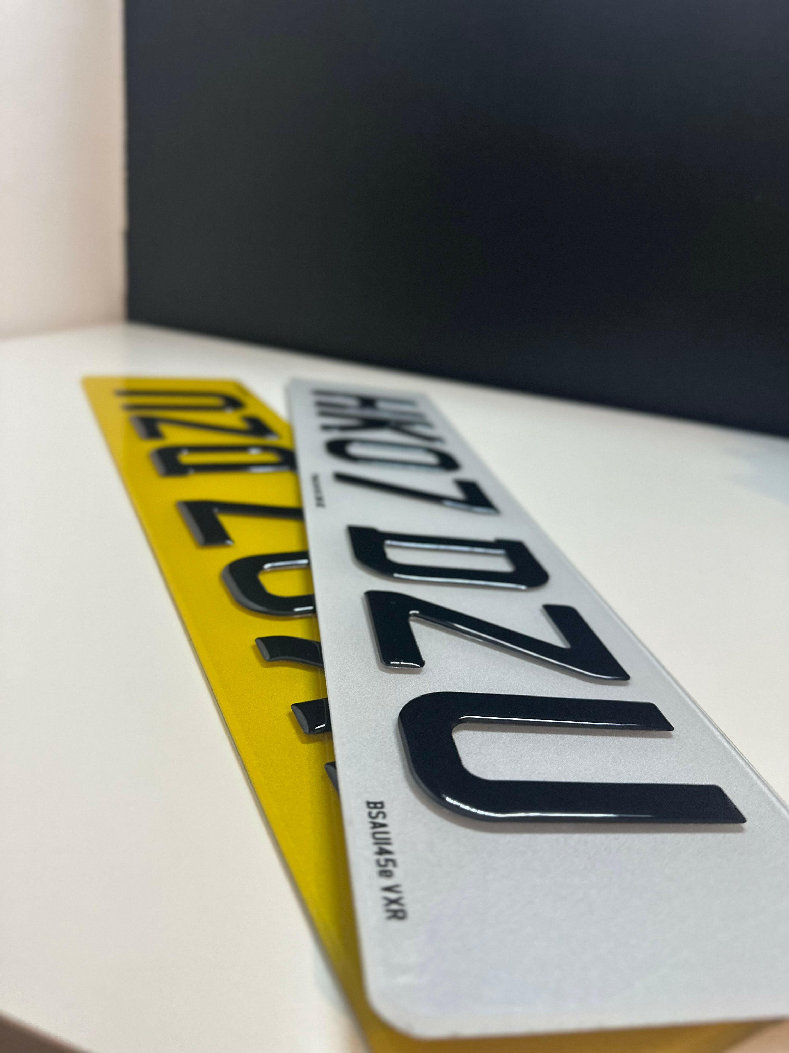 Gel number plates