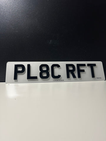 4D Gel 5mm Number Plates