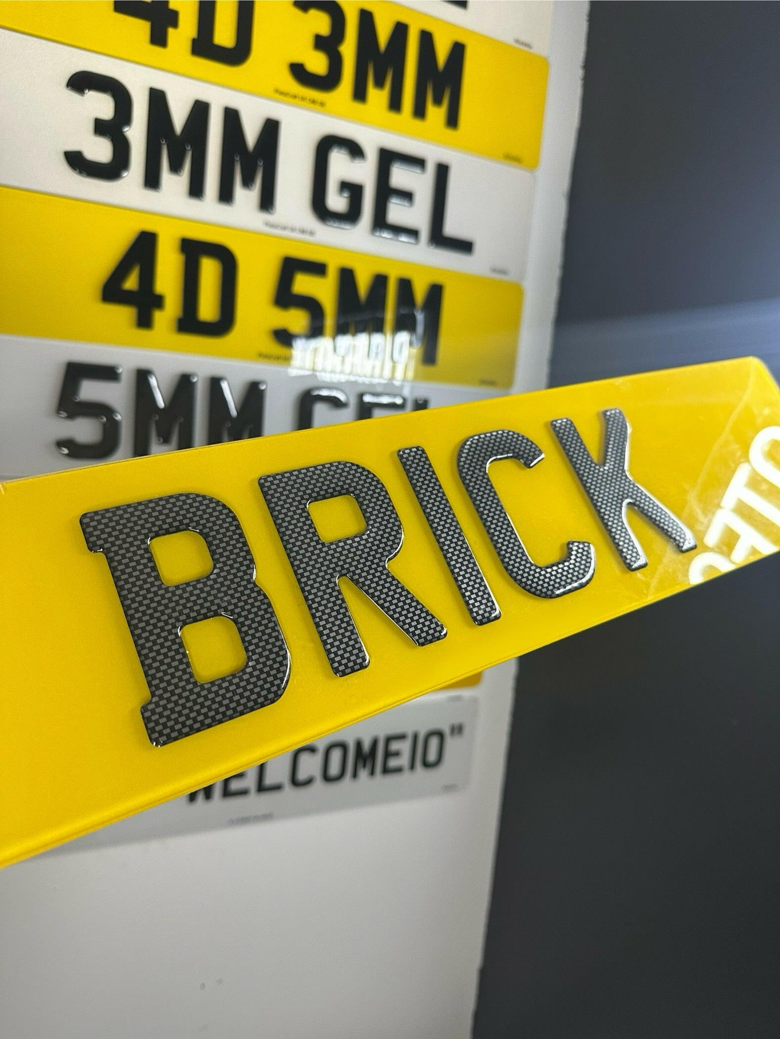 carbon brickwork number plates 