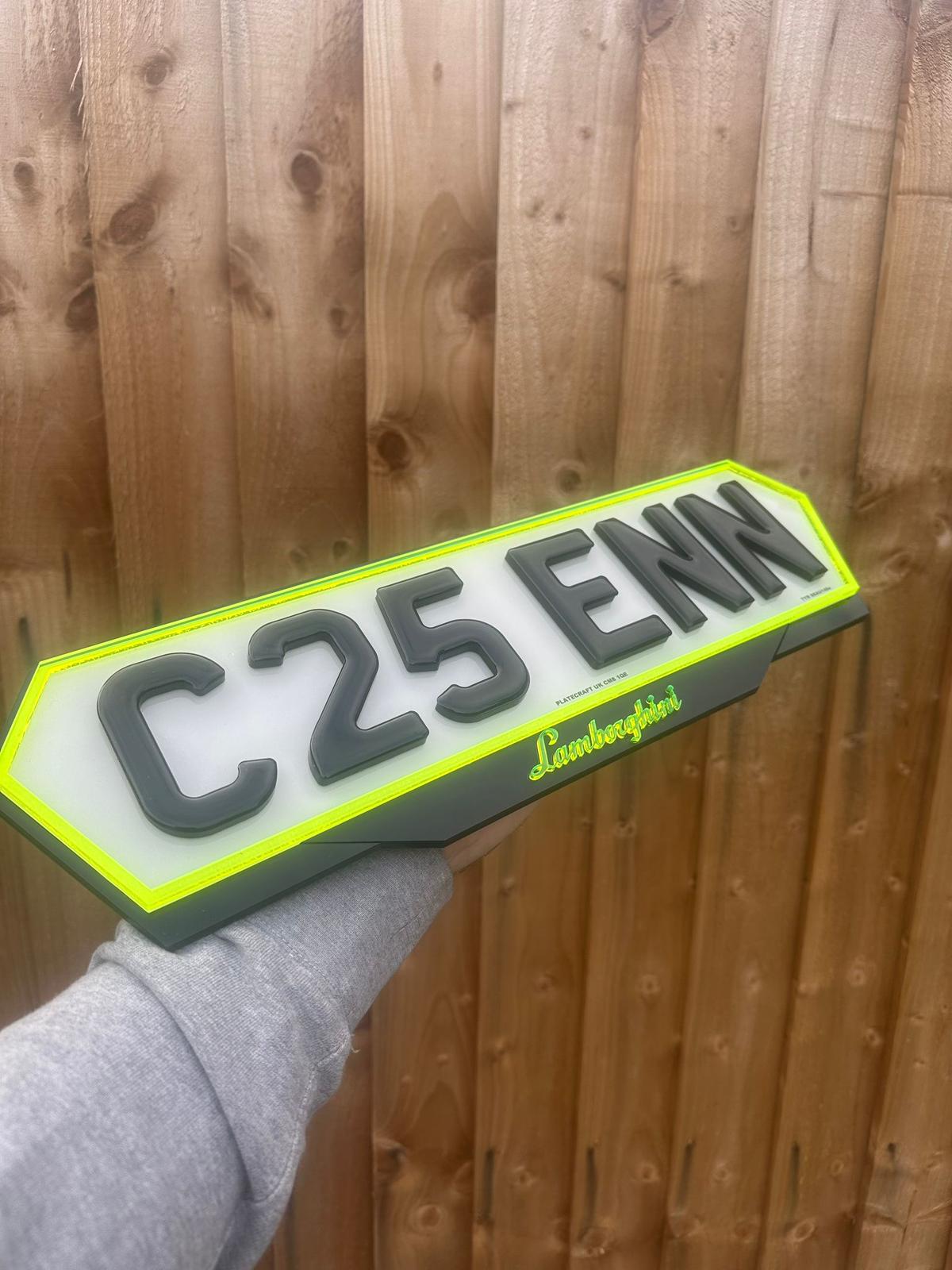 Ultimate Custom Number Plate + Luxury Holder Set
